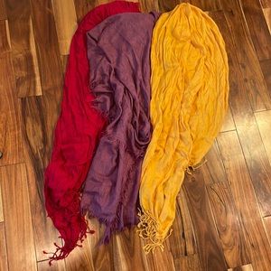 Three lovely scarves